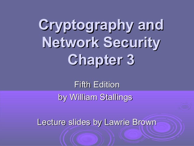 cryptography and network security william stallings ppt